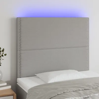 Produktbild von LED Kopfteil Hellgrau 100x5x118/128 cm Stoff , Kopfteile Design 2024
