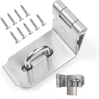Produktbild von Sicherheitsschloss 14 cm, 9 rostfreie Schrauben, Edelstahl, für Tore