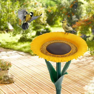 Produktbild von Vogelfutterstation Sonnenblume mit Ständer für Garten & Balkon