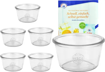 Obrázek produktu pro sada 6 sklenic Weck 290 ml nízkých, 1/5 l včetně brožury s recepty na želé od Diamantzucker