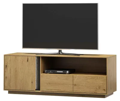 Zdjęcie produktu dla Szafka RTV 1D2S Beloria, z oświetleniem, 2 szuflady, 150 cm