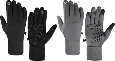 Produktbild von Winterhandschuhe für Männer, warme, touchscreen-fähige Fahrrad- und Motorradhandschuhe
