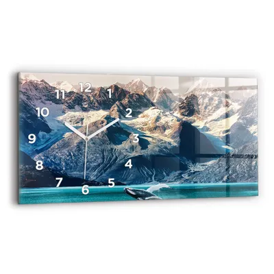 Produktbild von Wallfluent Wanduhr – Stilles Quarzuhrwerk - Uhr Dekoration Wohnzimmer Schlafzimmer Küche - Zifferblatt - weiße Zeiger - 60x30 cm - Walwasser