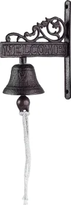 Image de KADAX sonnette de porte en fonte, cloche décorative, cloche rétro