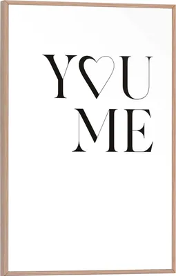 Produktbild von Wandbild - Schwarz - Weiß - 20 x 30 cm - You Love Me
