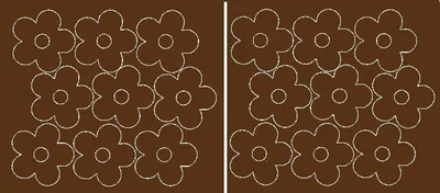 Image de Autocollants muraux fleurs, 18 pièces, brun brillant