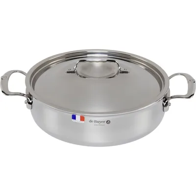 Produktbild von De Buyer Affinity Bratentopf niederer mit Deckel 28 cm