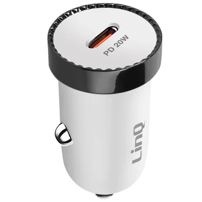 Immagine prodotto di Caricabatterie USB-C 20W Power Delivery per accendisigari LinQ, bianco