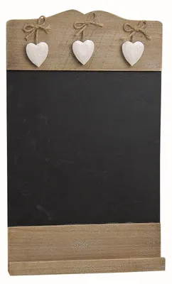 Produktbild von Memo Tafel zum hängen mit 3 Herzen