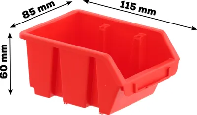 Obrázek produktu pro 30x úložný box zásobník Organizér červený 115x85x60mm Segregace dílna garáž