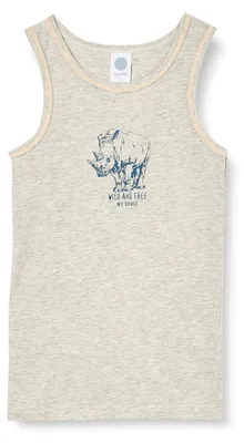 Immagine prodotto di Maglietta intima per ragazzi Sanetta, colore grigio, motivo "Nashorn" | T-shirt per bambini