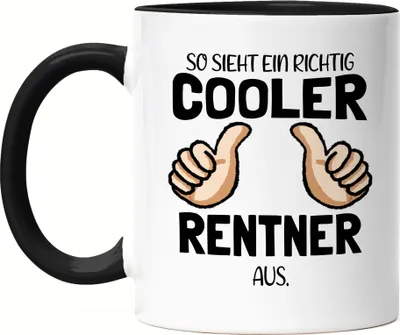 Produktbild von So Sieht Ein Cooler Rentner Aus Tasse Schwarz Geschenkidee Ruhestand Pension Rente