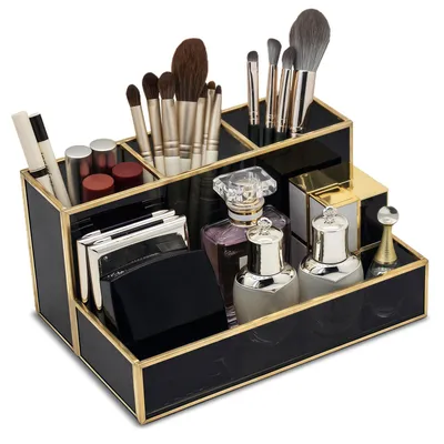 Immagine prodotto di Organizzatore per cosmetici, portapennelli da trucco, dimensioni 20 x 14 x 10 cm, ideale per la conservazione