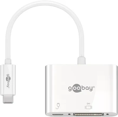 Immagine prodotto di goobay Adattatore USB C DVI PD bianco 0,15 m (1 confezione morbida)