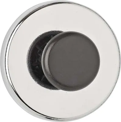 Produktbild von MAUL Magnet rund 1 Stück 9 kg Stahl Ferrit mit haken Ø 5.1 x 2.45 cm silber