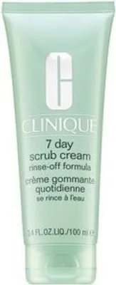 Obrázok produktu pre Clinique 7 Day Scrub Cream Rinse-Off Formula, Čistiaci peeling, Zmiešaná pleť, Suchá koža, Normálna pleť, Mastná pleť, Citlivá pokožka, Mokrá pokožka, Píling, Rúra, Massage over makeup-free skin, avoiding eye area. Rinse or tissue off., 100 ml