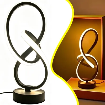 Produktbild von LED Tischlampe Spirale Design, Moderne Led Wohnzimmer Tischleuchte, für Schlafzimmer, Büro, Wohnzimmer, Home Decor