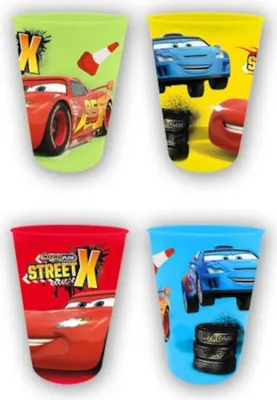 Obrázok produktu pre Súprava 4 pohárov na pitie Cars [plast]