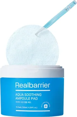 Produktbild von Real Barrier Aqua Soothing Ampoule Pad 70 Stück - feuchtigkeitsspendende Gesichtspads