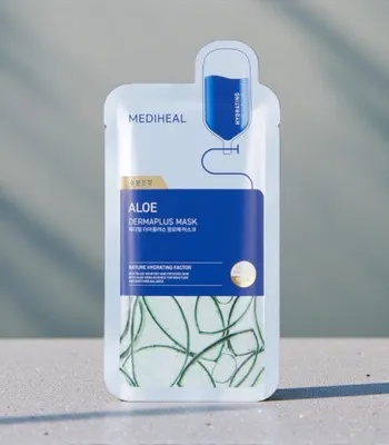 Immagine prodotto di Mediheal - Dermaplus Aloe Mask - Maschera idratante e lenitiva all'aloe per pelli sensibili 1 pz/22 ml