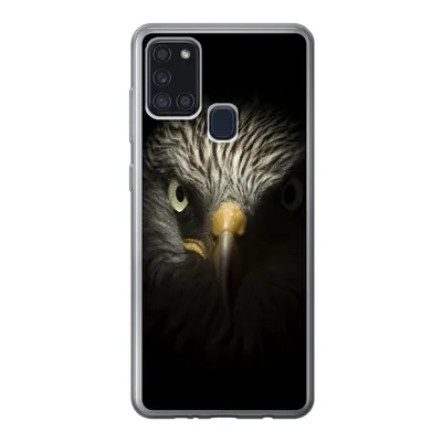 Produktbild von MuchoWow® Handyhülle Schutzhülle Hülle für Samsung Galaxy A21s Vogel - Adler - Raubvögel - Auge - Schnabel - Licht Silikon Softcase Handy Hülle - Hartschale