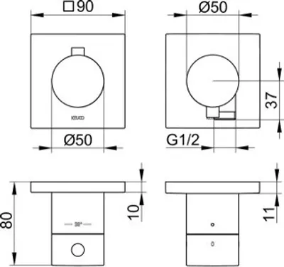 Produktbild von KEUCO 51153211122 THM Set UP E11 51153,