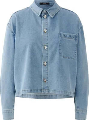 Produktbild von Oui Bluse Denim Oversized geschnitten Gr. 40