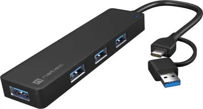 Immagine prodotto di Natec NATEC Mayfly USB 3.2 Gen 1 (3.1 Gen 1) Tipo-A + Tipo-C 5000 Mbit/s Nero