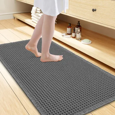 Image de Solidchoice - Tapis de bain antidérapant, gris foncé, 60 x 120 cm