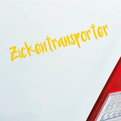 Produktbild von Auto Aufkleber Zickentransporter Mädels Tuning 19x4 cm Gelb Sticker Heckscheibenaufkleber