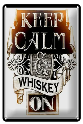 Produktbild von Blechschild Spruch 20x30cm Keep Calm Whiskey on