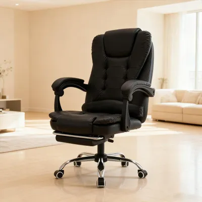 Image de Chaise de bureau - Fauteuil de bureau - Chaise de travail - Chaise informatique - Chaise de bureau réglable - Coussin en mousse à mémoire de forme