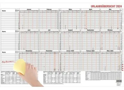 Produktbild von Urlaubsübersicht 30x46cm für 15 Mitarbeiter abwischbar 2027