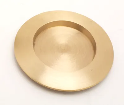 Produktbild von Kerzenteller Messing Gold matt für Kerzen bis Ø 70 mm