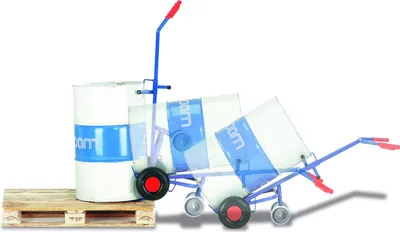 Produktbild von Variofit Fasskarre mit 2 Stützrädern, Typ:Vollgummibereifung