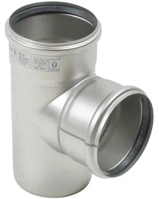 Produktbild von Blücher Rohrabzweig 87,5°, EuroPipe, Edelstahl 1.4301, mit 3 Anschlüssen, 50x50mm, 1 Stk.
