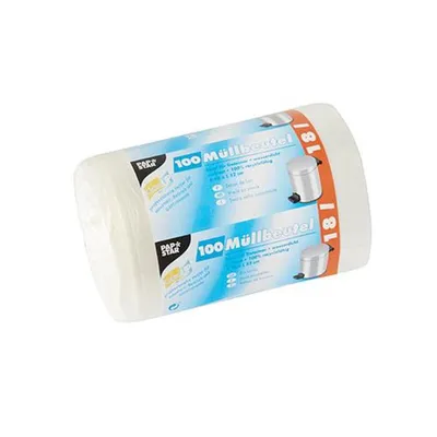Produktbild von Papstar Müllbeutel, HDPE 18 l 52 cm x 46 cm weiß, 9 x 100 Stück