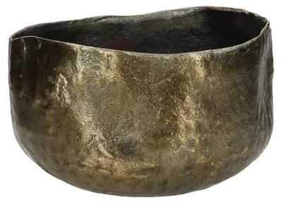 Zdjęcie produktu dla Doniczka Pomax Tamil, złota, wymiary: 24 cm (długość) x 23 cm (szerokość) x 15 cm (wysokość)