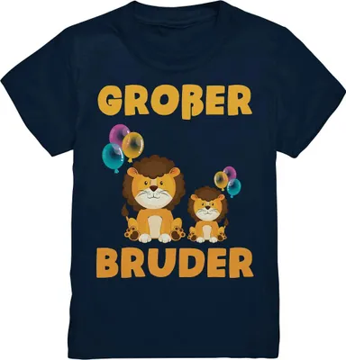 Produktbild von Löwe Großer Bruder T-Shirt – Navy / 122/128 (7-8)