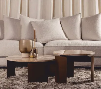 Produktbild von Casa Padrino Luxus Couchtisch Set Beige / Braun - Hotel & Wohnzimmer Möbel