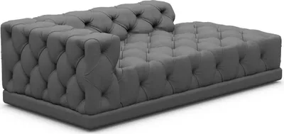 Produktbild von Kunstleder Chaise Lounge Meliva Dunkelgrau Links