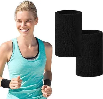 Produktbild von Elastische sportarmbanden aus Baumwolle für Athleten 2er Pack
