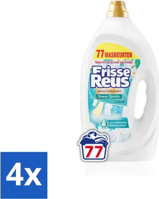 Produktbild von Fresh Giant - Flüssigwaschmittel - Lotus - Weiße Wäsche - 77 Waschgänge - Vorteilspack - 4 Stücke