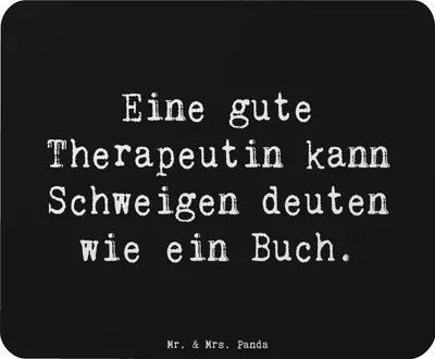 Produktbild von Mr. & Mrs. Panda Mauspad Spruch Therapeutin Weisheit - Schwarz - Geschenk, Berufsgestaltung, pc, Mousepad, mousematte, Engagement, liebevolle Geste, Berufspassion, Berufe