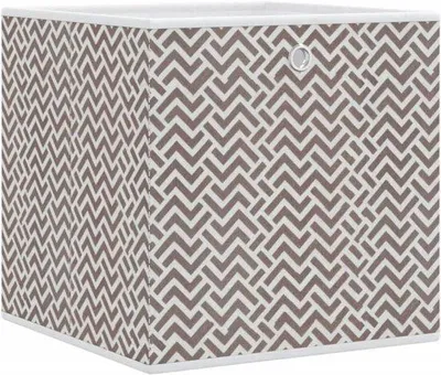 Produktbild von Famanu Aufbewahrungsboxen Set - Faltbare Stoffboxen 32x32x32 cm Braun