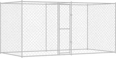 Obrázek produktu pro vidaXL Klec pro psy stříbrná 400 x 200 x 200 cm Pozinkovaná ocel
