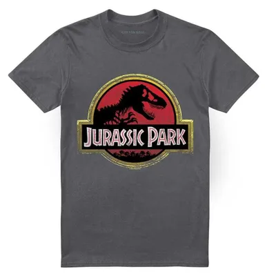 Image de T-shirt Jurassic Park, modèle unie pour hommes/femmes, logo TV41483 (taille L), couleur anthracite