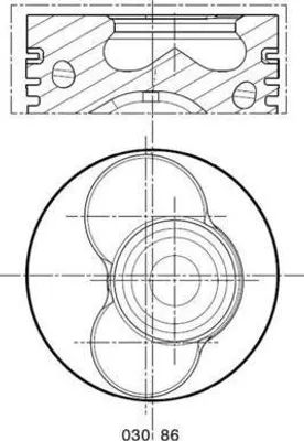 Produktbild von MAHLE 030 86 02 Kolben für VW Golf IV Schrägheck (1J1) POLO (9N) Transporter V Bus (7HB, 7HJ, 7EB, 7EJ, 7EF, 7EG, 7HF, 7EC) Multivan V