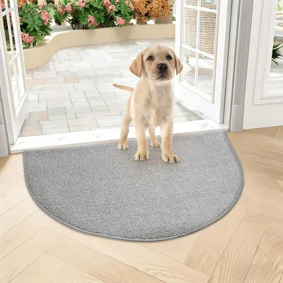 Imagen del producto de Alfombra de goma, forma semicircular, antideslizante, 50 x 80 cm, para uso interior y exterior