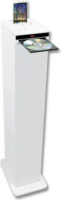 Produktbild von Inovalley HP32-CD-W CD-Kompaktanlage, 1 Lautsprecher, UKW-Radio, CD, MP3, Docking-Anschluss, USB, Bluetooth